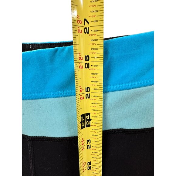 🌸3/$15🌸Black Capri Ladies Athletic Pants sz Medium with Blue Wasitband - Picture 6 of 6